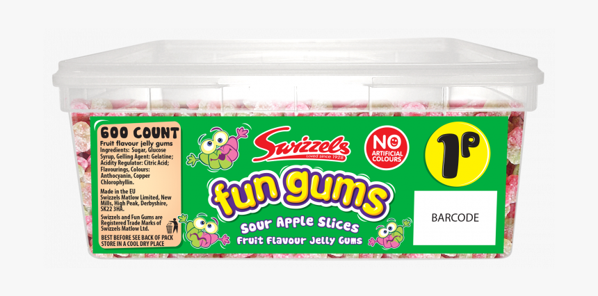 Swizzels 1p Sour Apple Slices - Swizzels Fun Gums Giant Mushrooms 120 Count, HD Png Download, Free Download