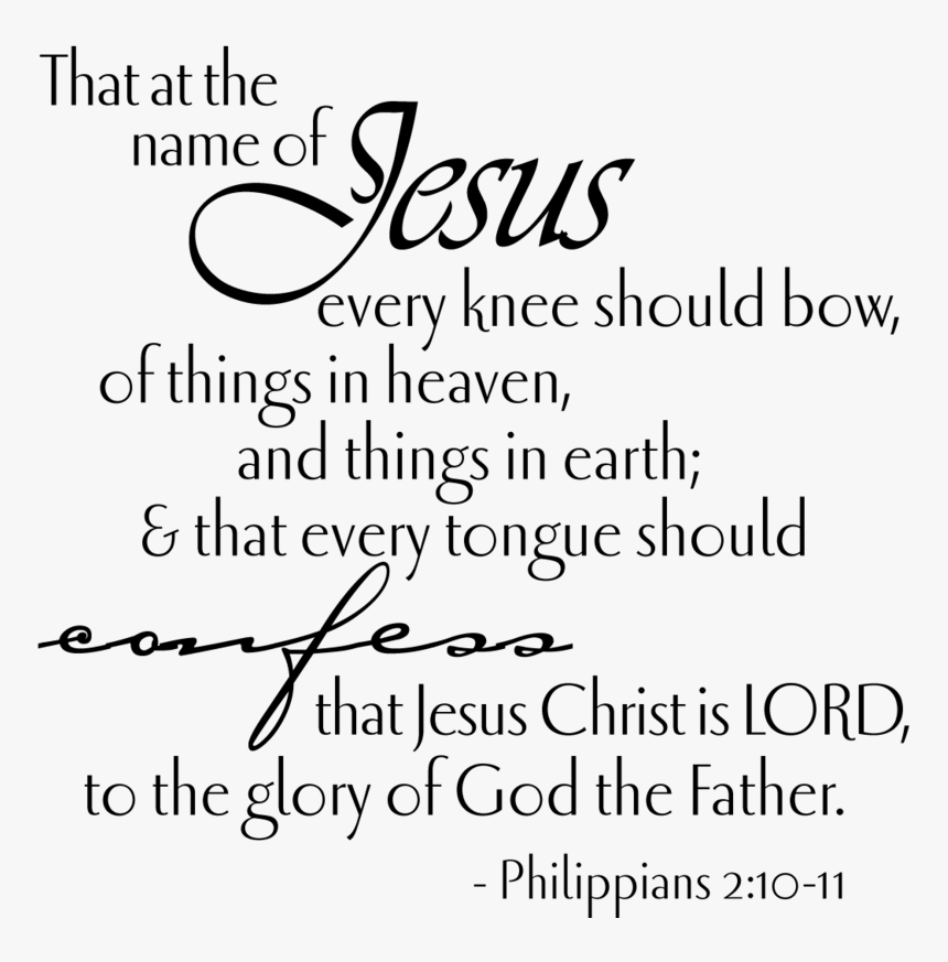 Philippians 2 10 11, HD Png Download - kindpng