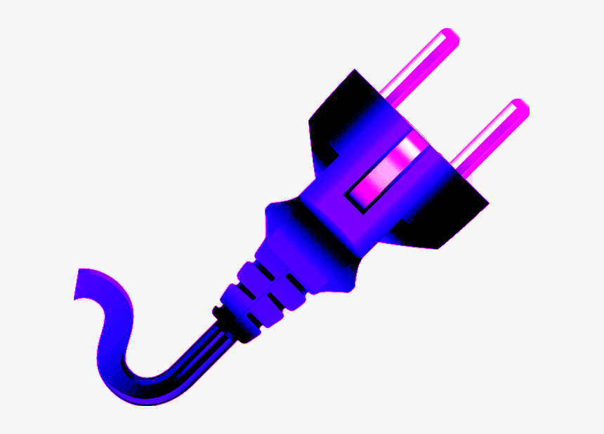 #plug #plugged #unplugged #cable #unplug #purple #blue - Plug Png, Transparent Png, Free Download