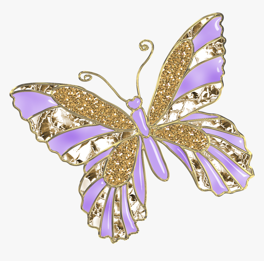 B *✿*"floral Vibrations Butterfly Pin, Butterfly Images, - Diamond Butterfly Png, Transparent Png, Free Download