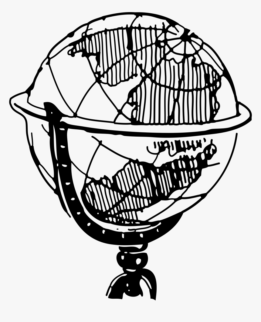 Globe Big Image Png - Globe Clip Art Black, Transparent Png, Free Download