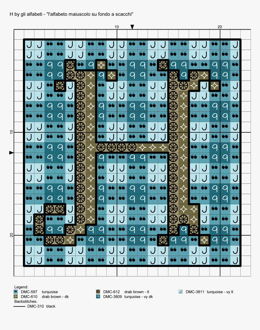 Uppercase Alphabet On Checkered Background Cross Stitch - 악보, HD Png Download, Free Download