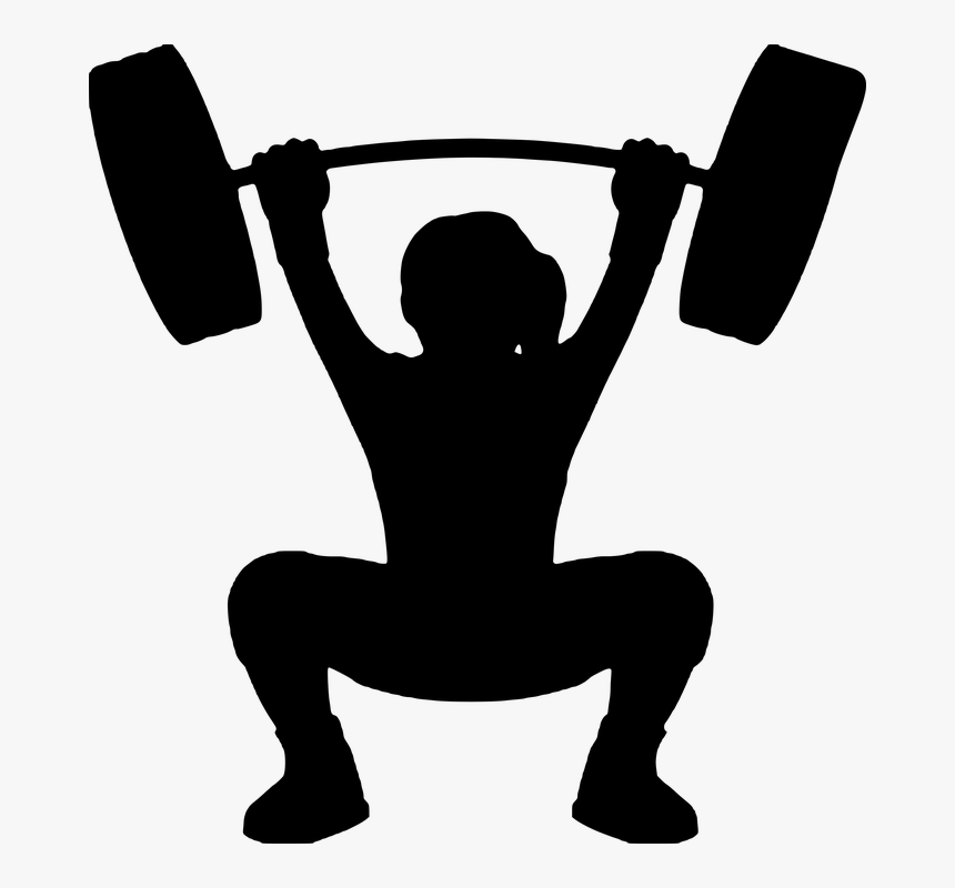 Silhouette, Body Building, Muscular Build, Crouching - Man Lifting Weights Emoji, HD Png Download, Free Download