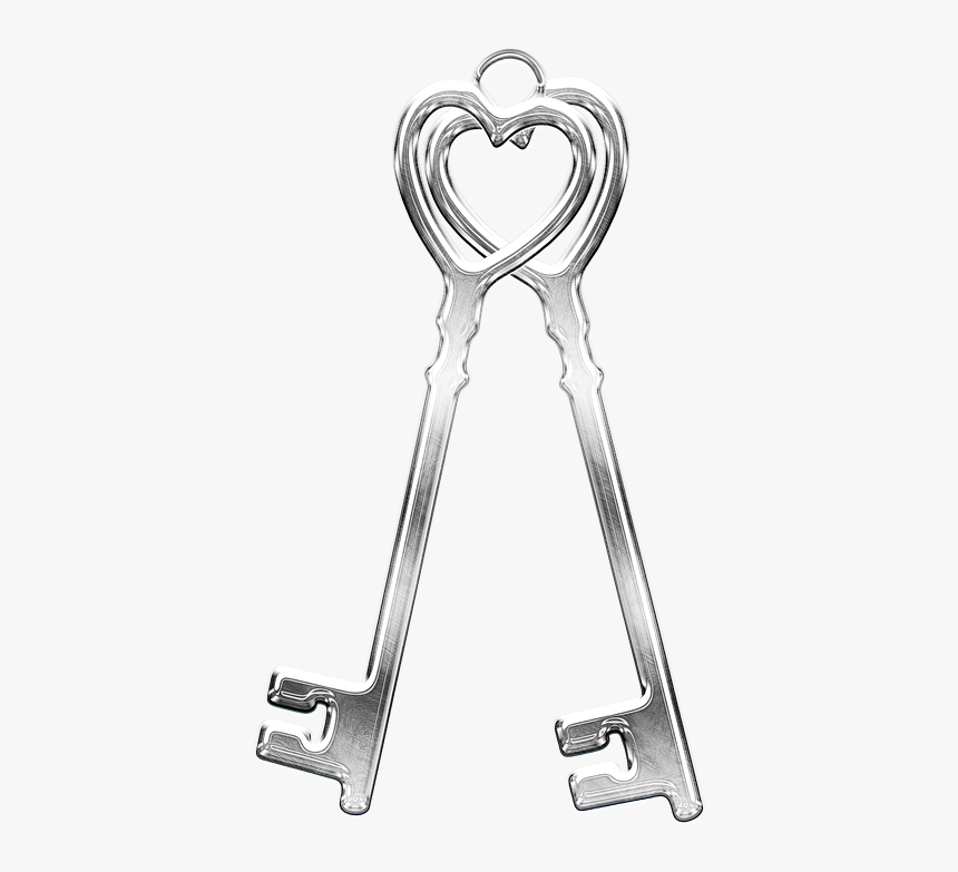 Key, Metal, Silver, Texture, Jewel, Graphic, Decorative - Heart, HD Png Download, Free Download