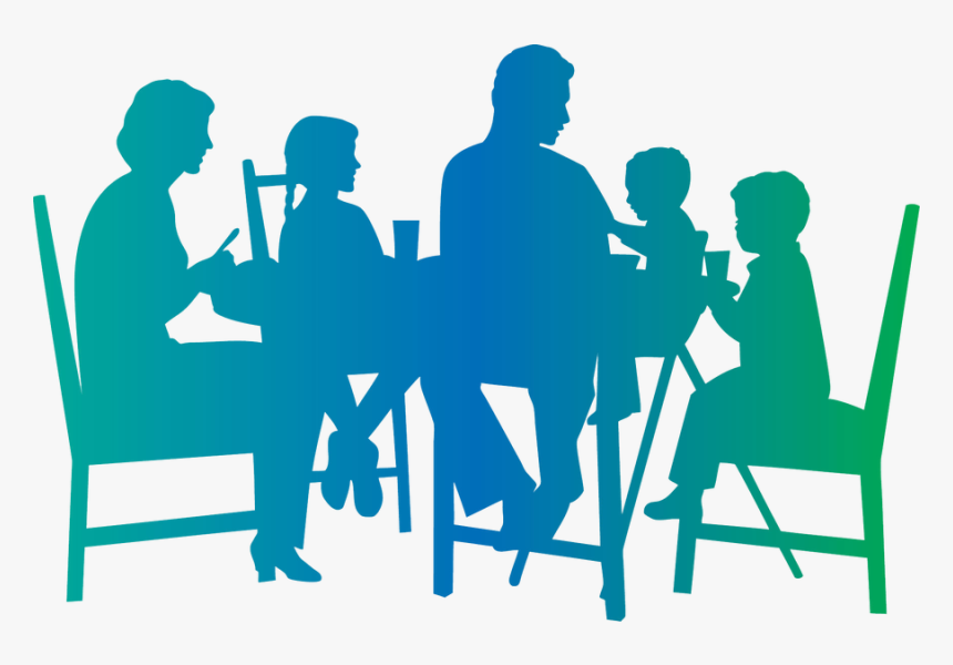 Family Dinner Table Silhouette - Silhouette Family At Dinner Table, HD ...