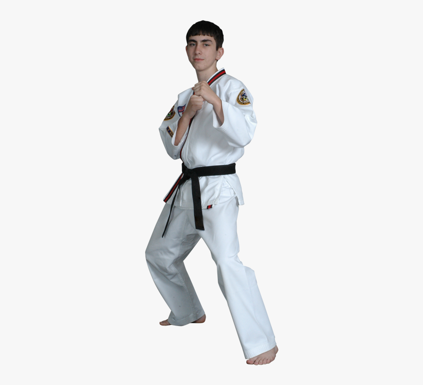 Teen Boy In Karate Stance - Brazilian Jiu-jitsu, HD Png Download, Free Download