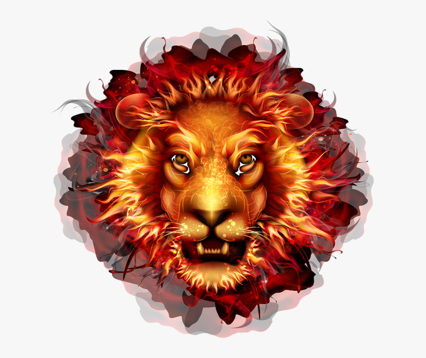 #mq #lion #lions #head #fire #flames #fireflames #lionhead - Lion Head With Fire, HD Png Download, Free Download