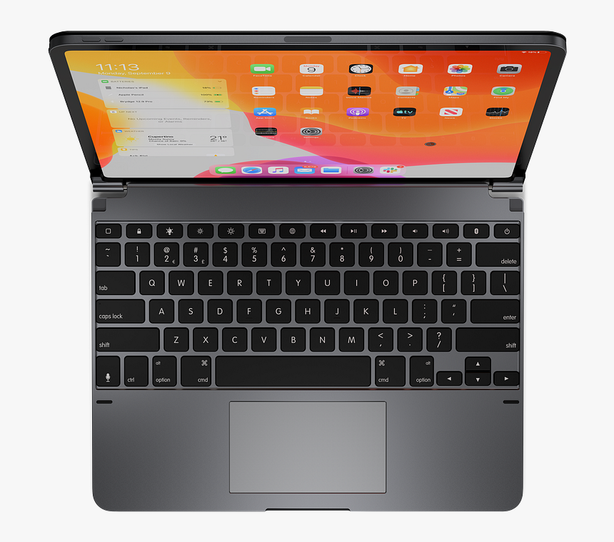 Top Down - Brydge Ipad Pro Keyboard With Trackpad, HD Png Download, Free Download