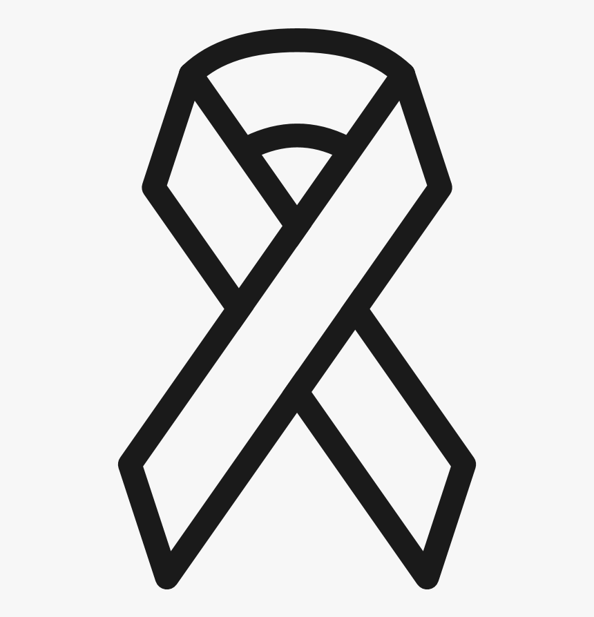 Combat Hiv/awareness Ribbon - Autism Ribbon Black And White, HD Png Download, Free Download