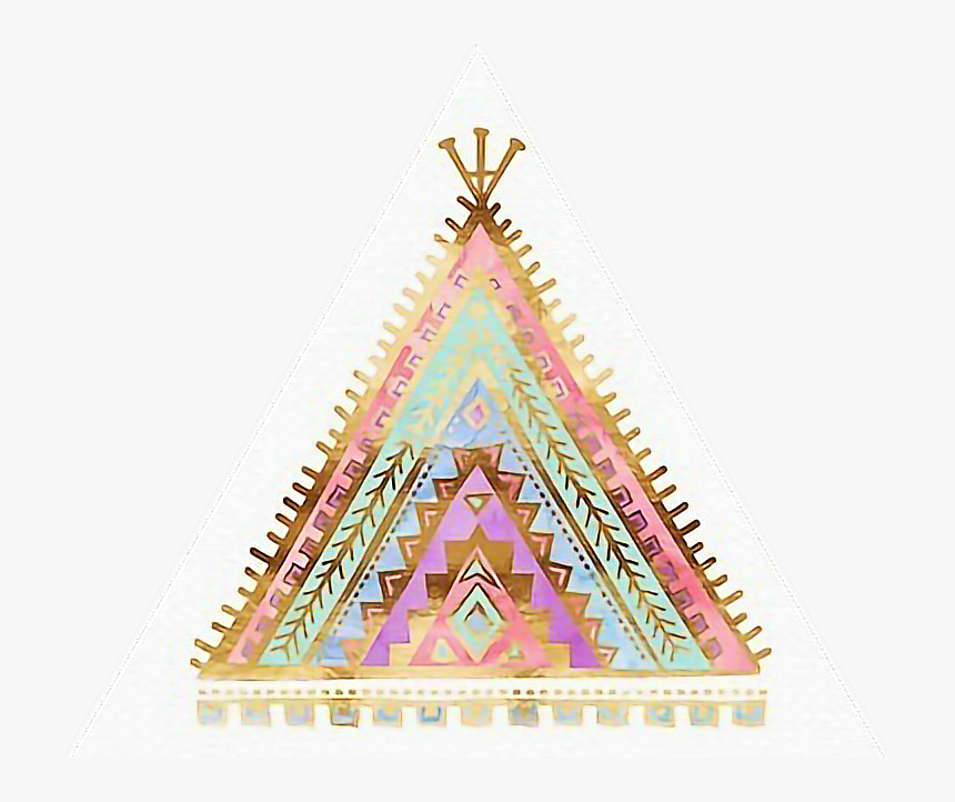 #tipi #colourful #design #aztec #bohemain #decor #decals - Triangle, HD Png Download, Free Download