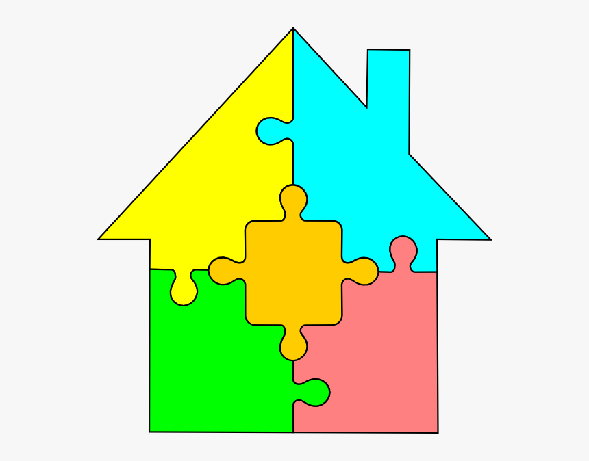 Puzzle Clipart Home - House Puzzle Clipart, HD Png Download, Free Download