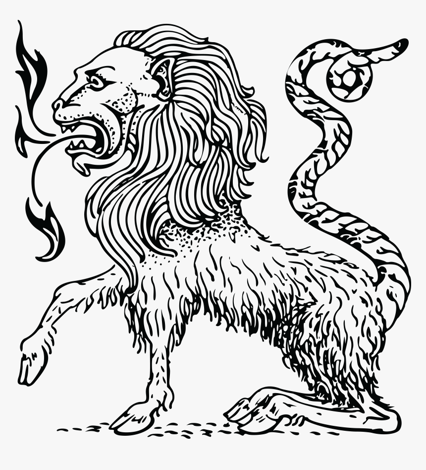 Free Clipart Of A Chimera Lion - Chimera Clipart, HD Png Download, Free Download