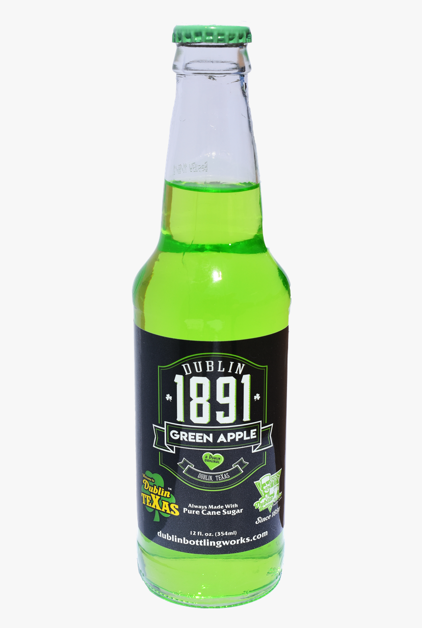 Dublin 1891 Green Apple Soda Glass Bottle Case - Glass Bottle, HD Png Download, Free Download