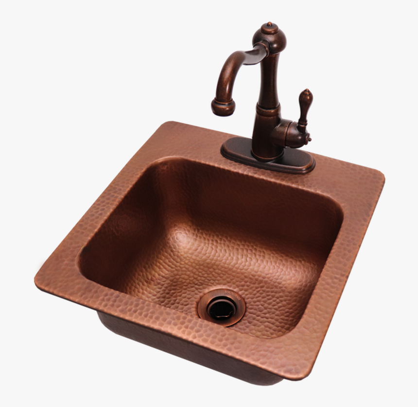 Rcs Copper Bar Sink & Faucet 15 X 15 16 Gauge Copper - Kitchen Sink, HD Png Download, Free Download