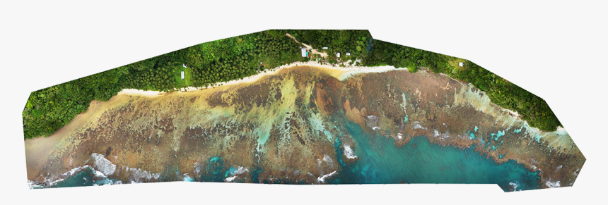 Drone Aerial Map Of Oil Spill Along Rennell Island - Aerial Photography, HD Png Download, Free Download