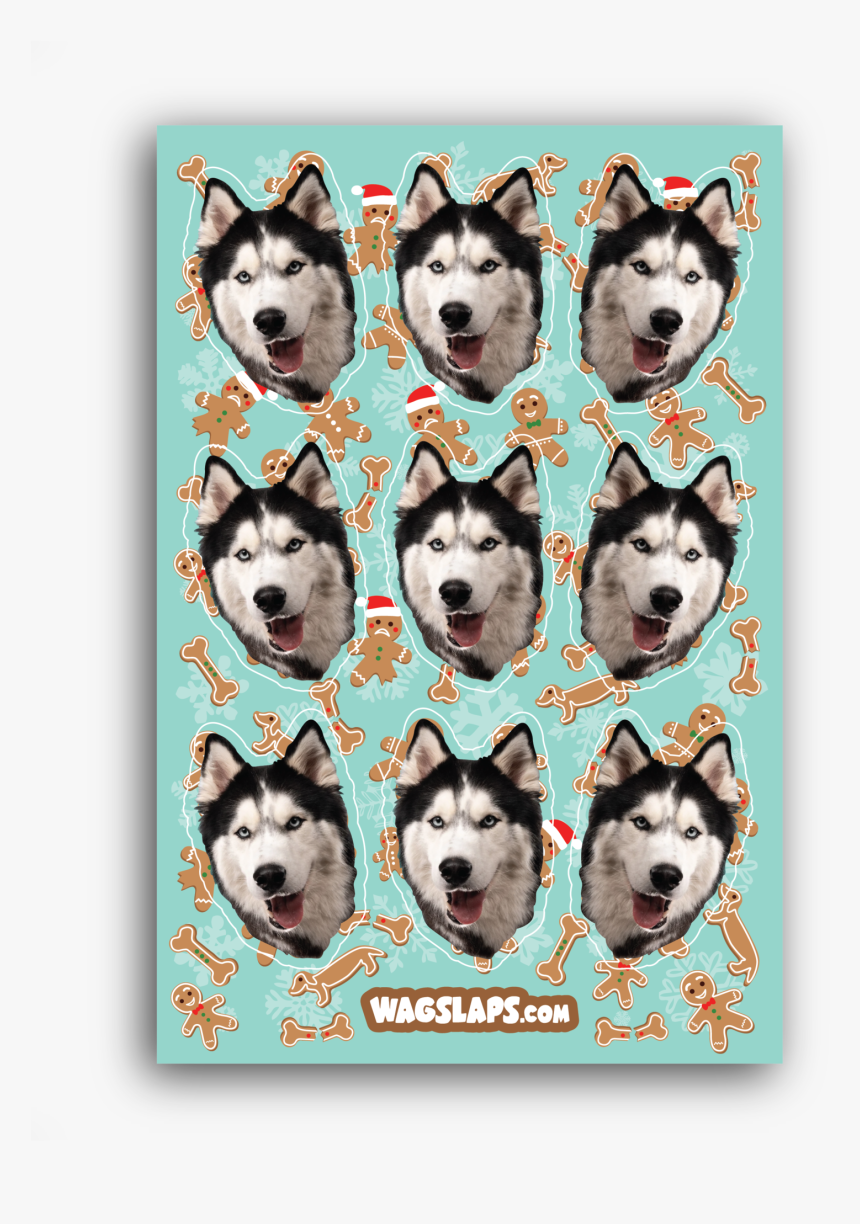 Gingerbread Stickers - Miniature Siberian Husky, HD Png Download, Free Download