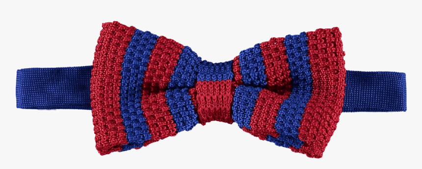 Knitted Bow Tie Blue Red - Woolen, HD Png Download, Free Download