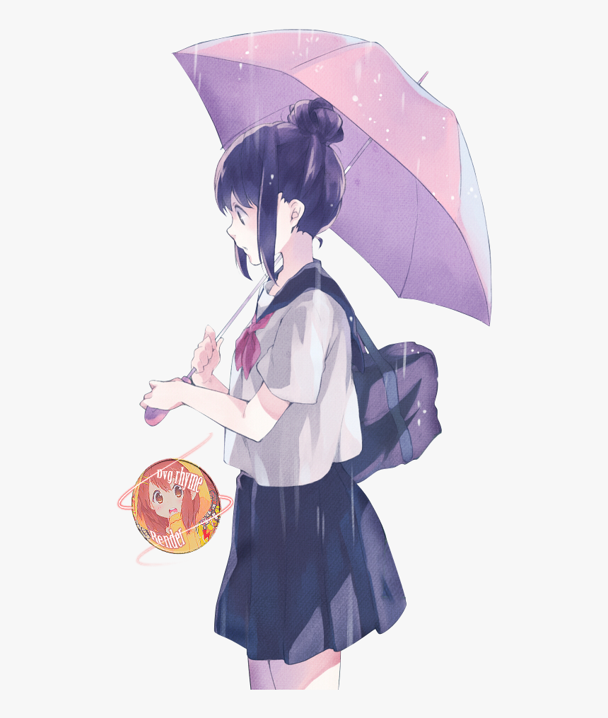 Image About Love In Anime By Beyondthisillusion - Aesthetic Anime Girl In The Rain, HD Png Download, Free Download