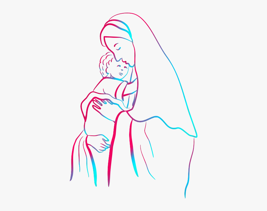 Mary With Jesus - Mary And Jesus Clipart, HD Png Download, Free Download