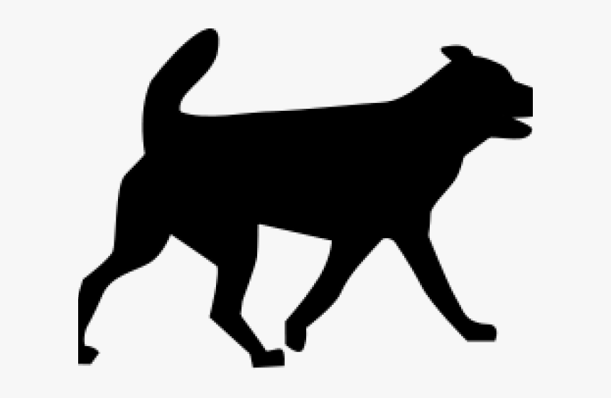 Silhouette Transparent Dog Clip Art, HD Png Download, Free Download