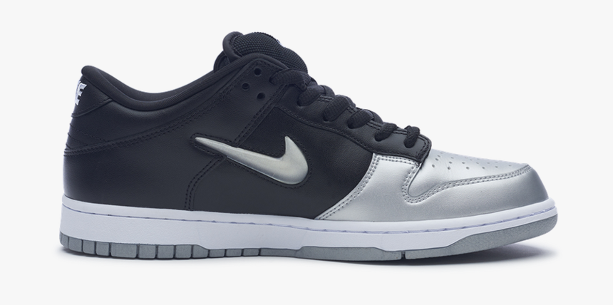 Nike Sb Dunk Low Supreme Jewel Swoosh Silver"
 Data - Nike Skateboarding, HD Png Download, Free Download