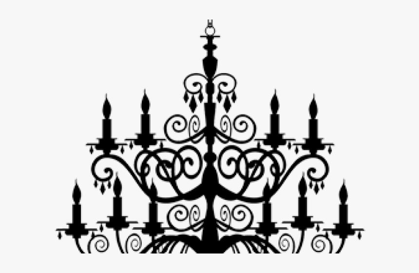 Black And White Chandelier Print, HD Png Download, Free Download