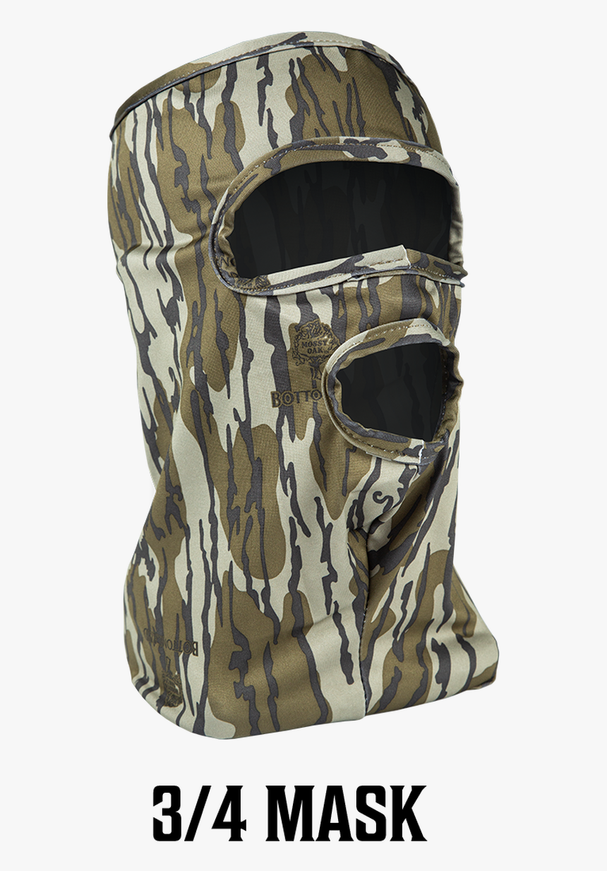 Stretch Fit 3/4 Face Mask - Mossy Oak Bottomland Face Mask, HD Png Download, Free Download