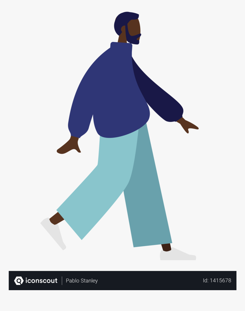 Walking Man Vector Png, Transparent Png, Free Download