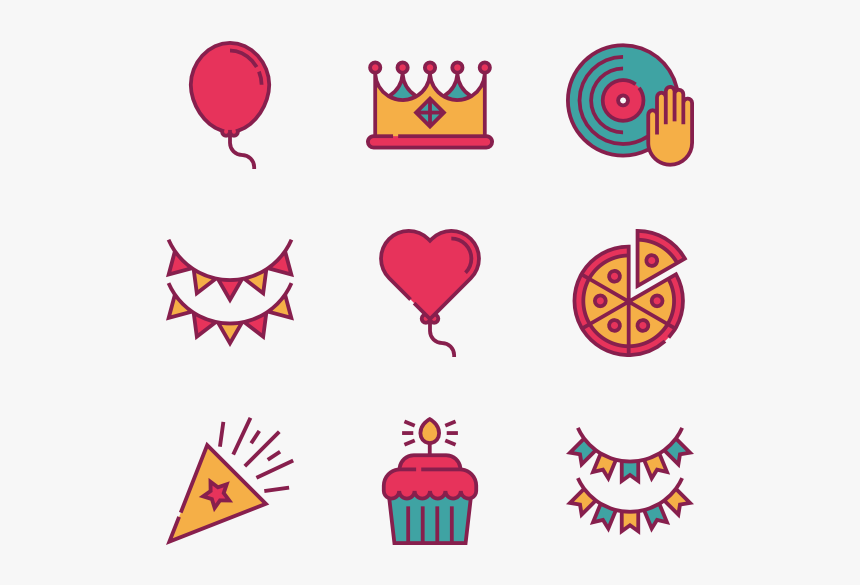 Balloon Birthday Icon Png, Transparent Png, Free Download