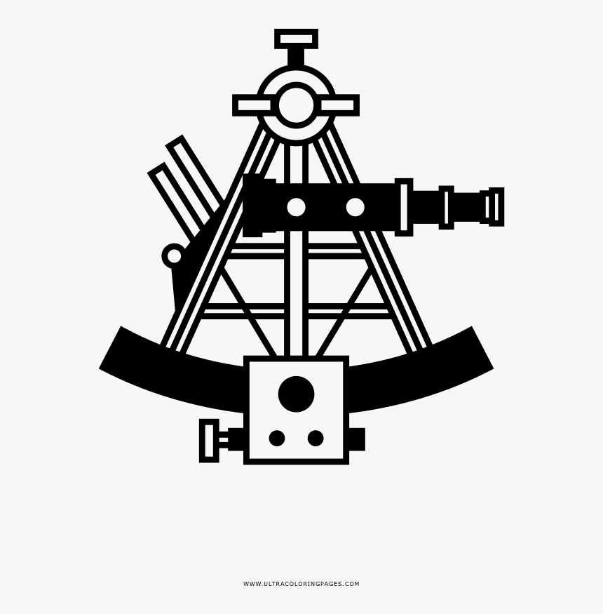 Sextant Coloring Page - Illustration, HD Png Download, Free Download