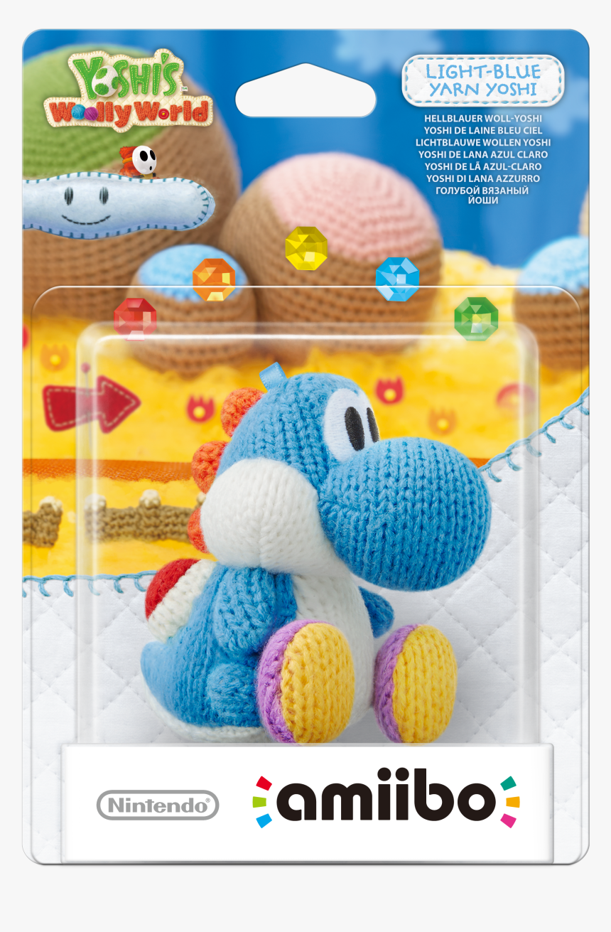 Blue Yoshi Woolly World Amiibo, HD Png Download, Free Download