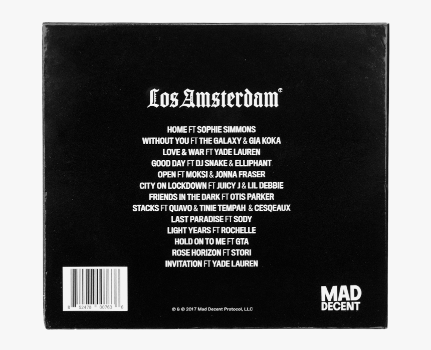 Yellow Claw - "los Amsterdam - Black-and-white, HD Png Download, Free Download