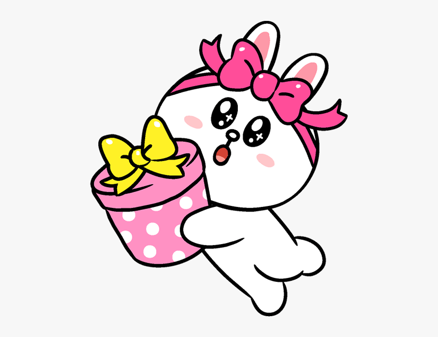 #linefriends #cony #rabbit #gift #freetoedit, HD Png Download, Free Download