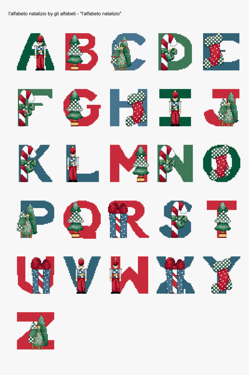 Christmas Cross Stitch Lettering, HD Png Download - kindpng