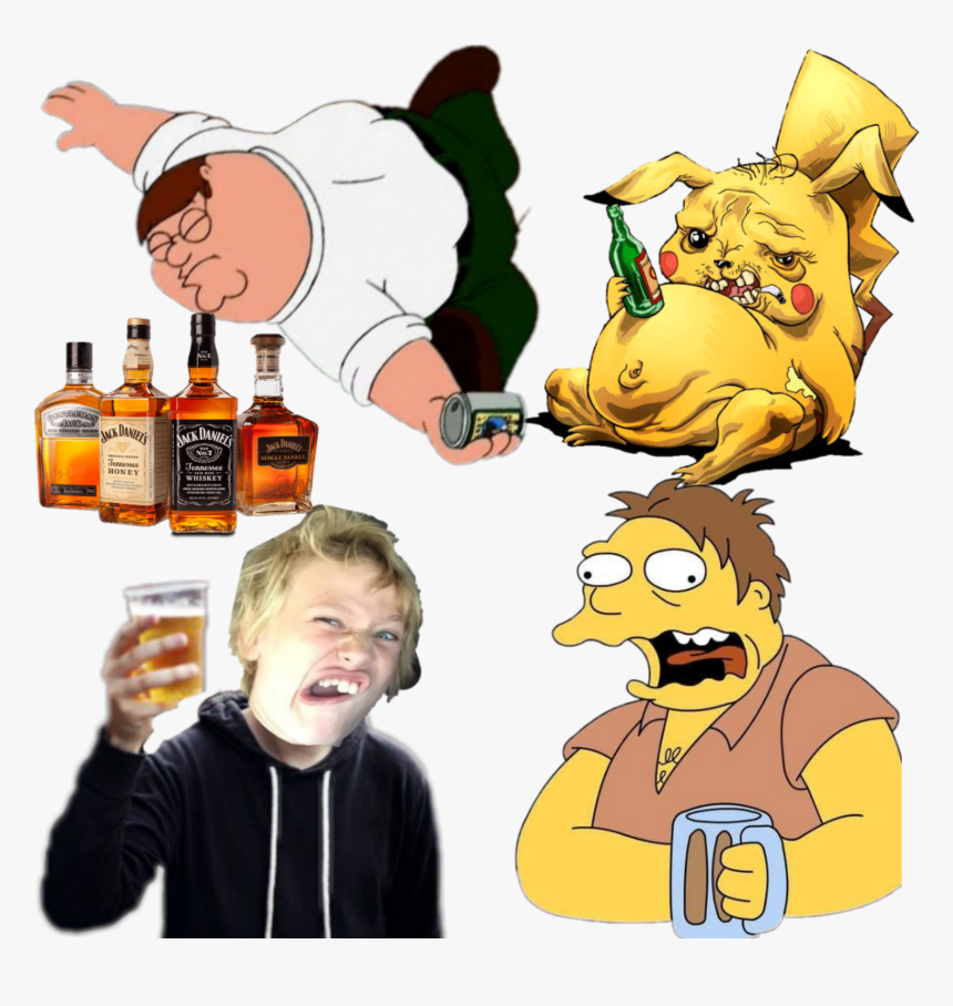 ##travel #homer #simpsons #beer #duff #drink #fábio - Drunk Pikachu, HD Png Download, Free Download