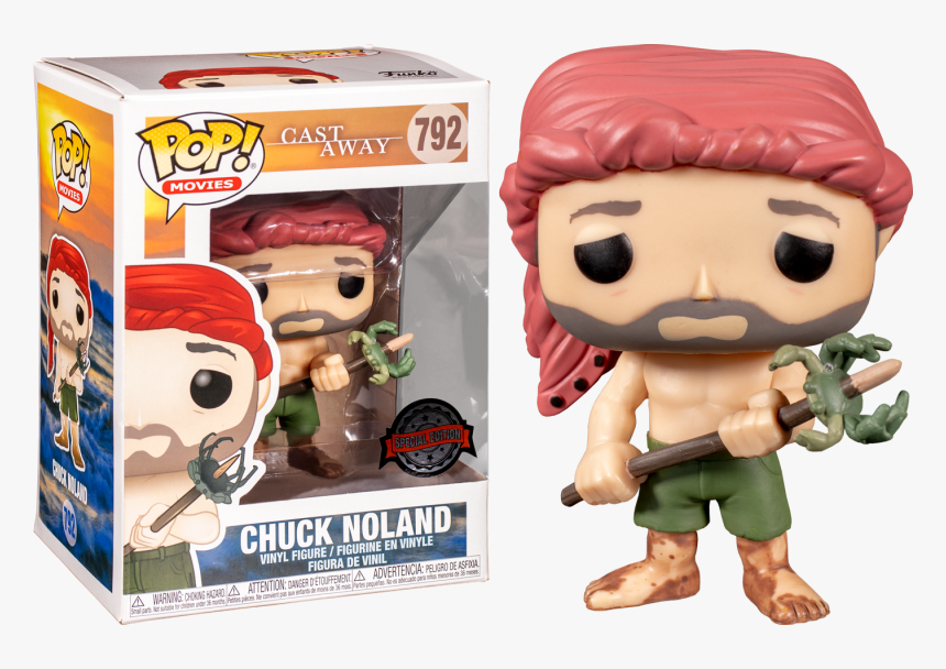 Chuck Noland With Spear Crab Pop Vinyl Figure, HD Png Download, Free Download