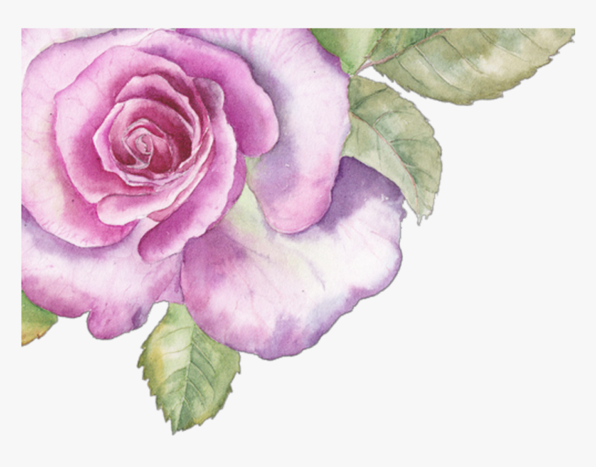 #ftestickers #flowers #roses #border #corner #pink - Purple Flower Border Transparent Background, HD Png Download, Free Download