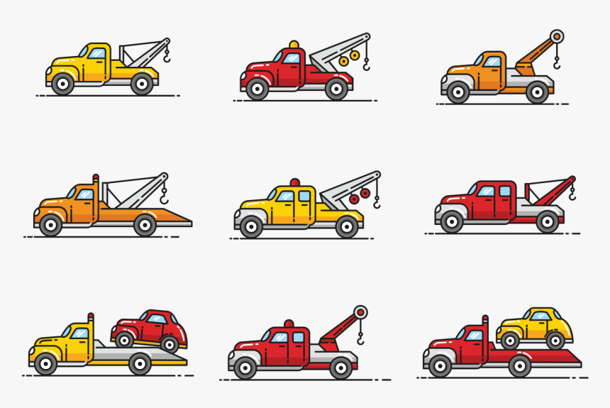 Towing Icons Vector - City Car, HD Png Download, Free Download