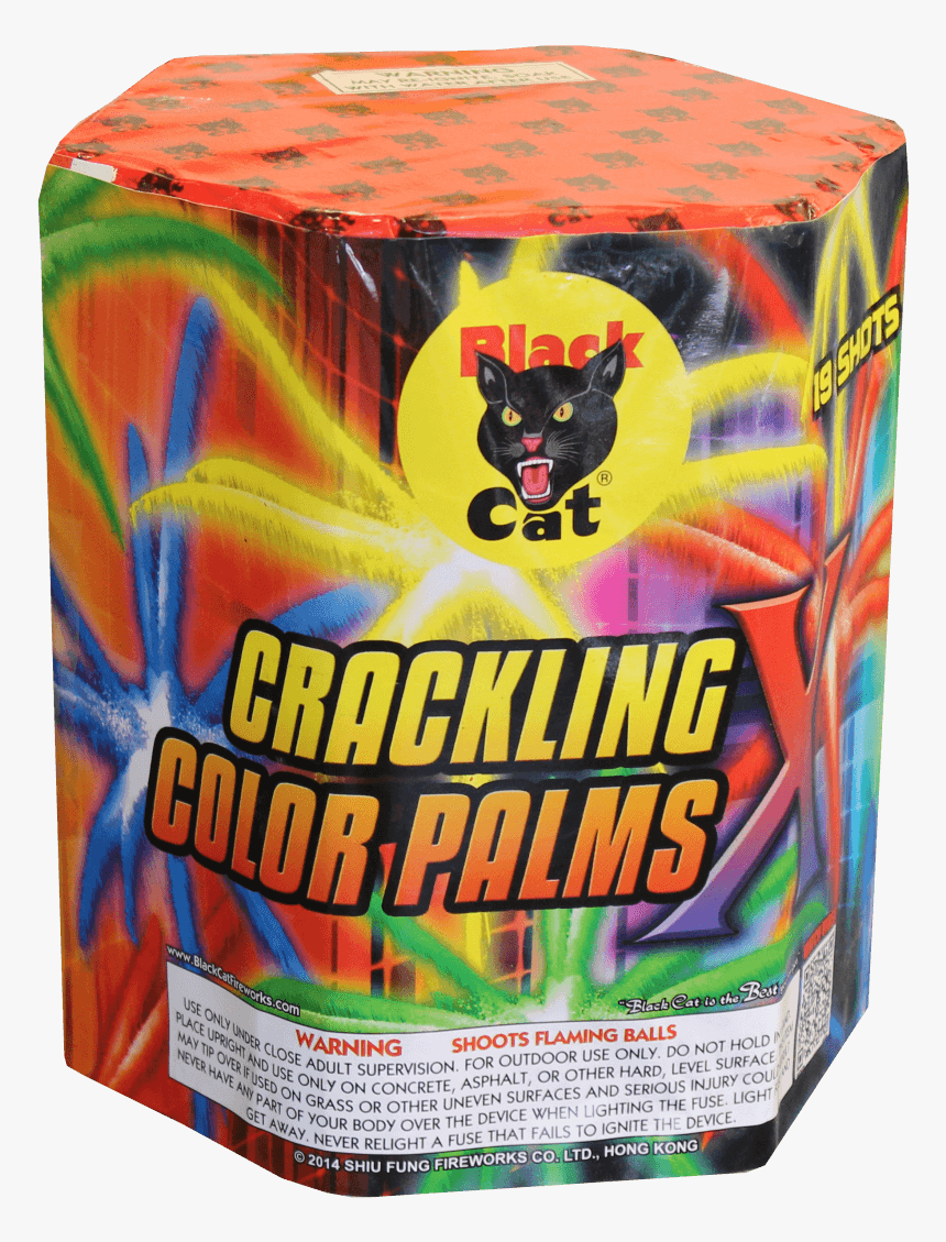 Crackling Color Palms - Black Cat Fireworks, HD Png Download, Free Download