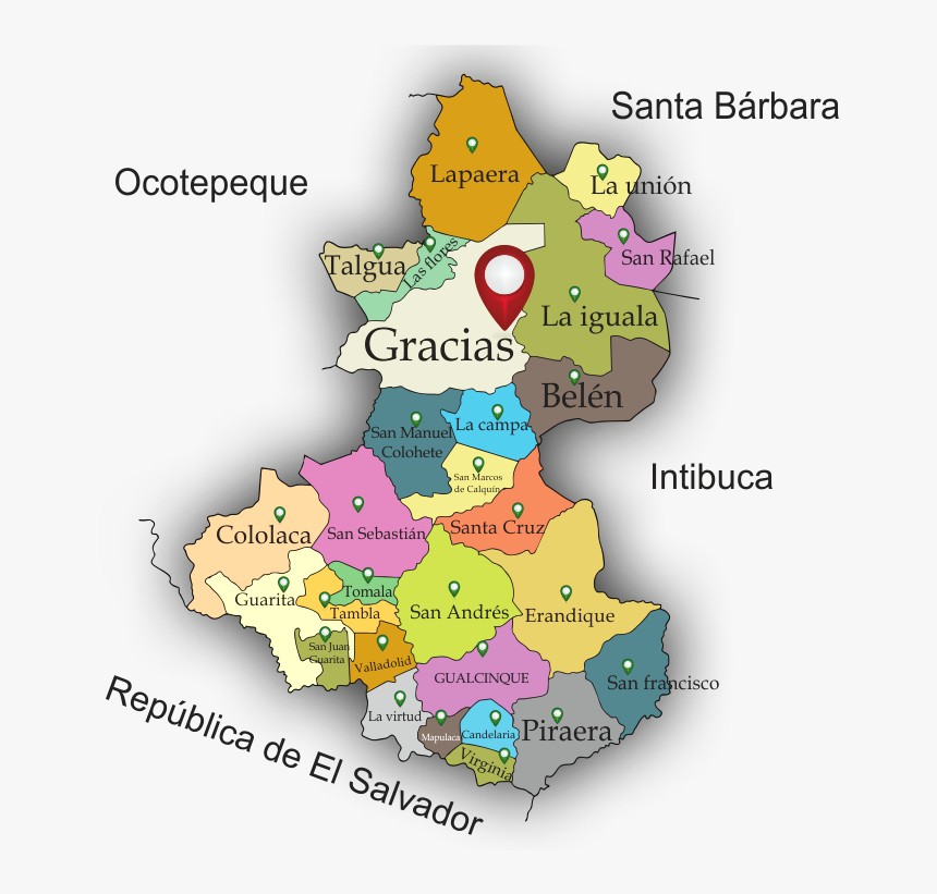 Mapa De Gracias Lempira Honduras, HD Png Download, Free Download