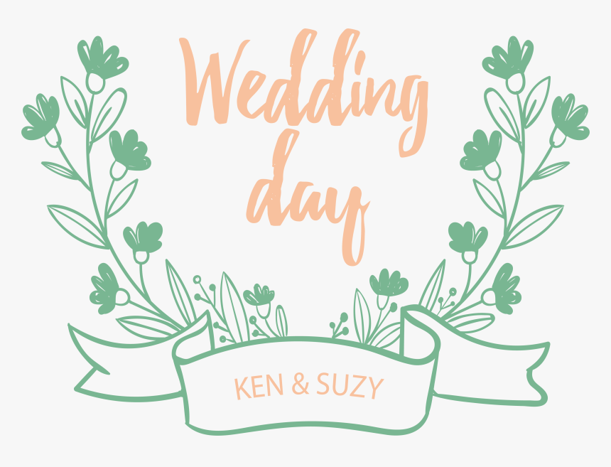 Scalable Graphics Hand Painted Title Box Transprent - Wedding Day Vector Png, Transparent Png, Free Download