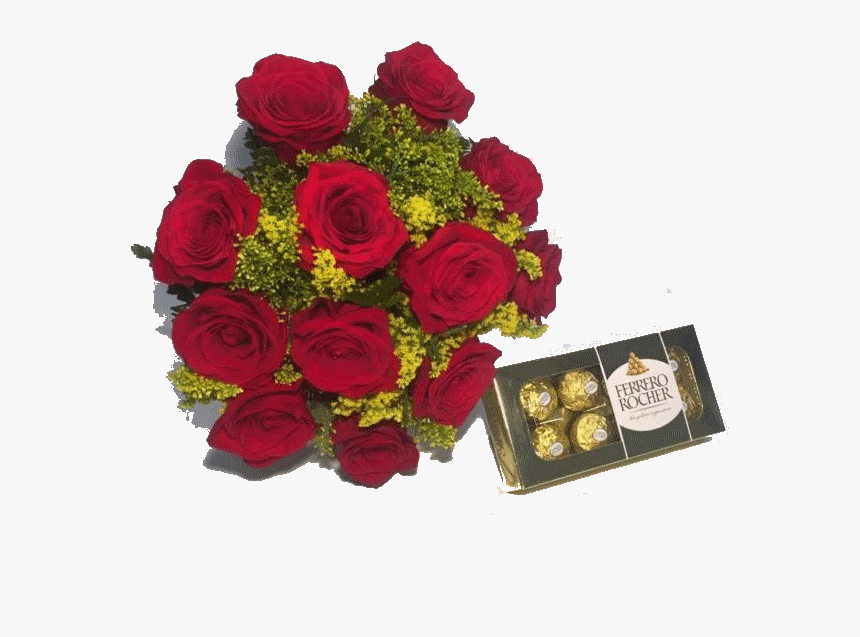 Bouquet 12 Rosas Vermelhas - Ferrero Rocher, HD Png Download, Free Download