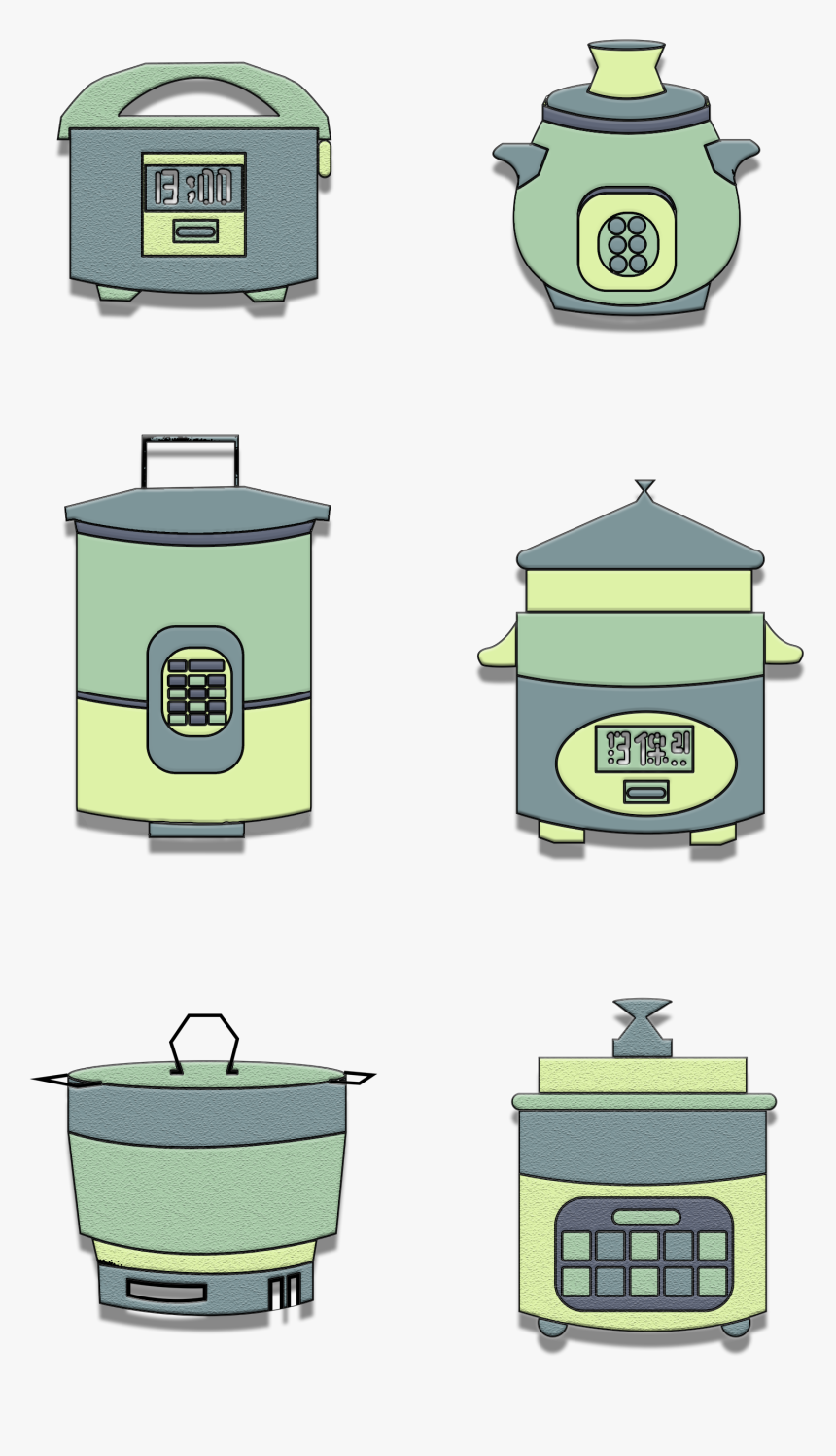 Cartoon Cute Simple Rice Cooker Png And Psd - Rice Cooker, Transparent