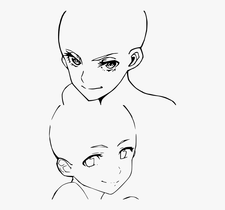 Anime Boy Face Template HD Png Download kindpng