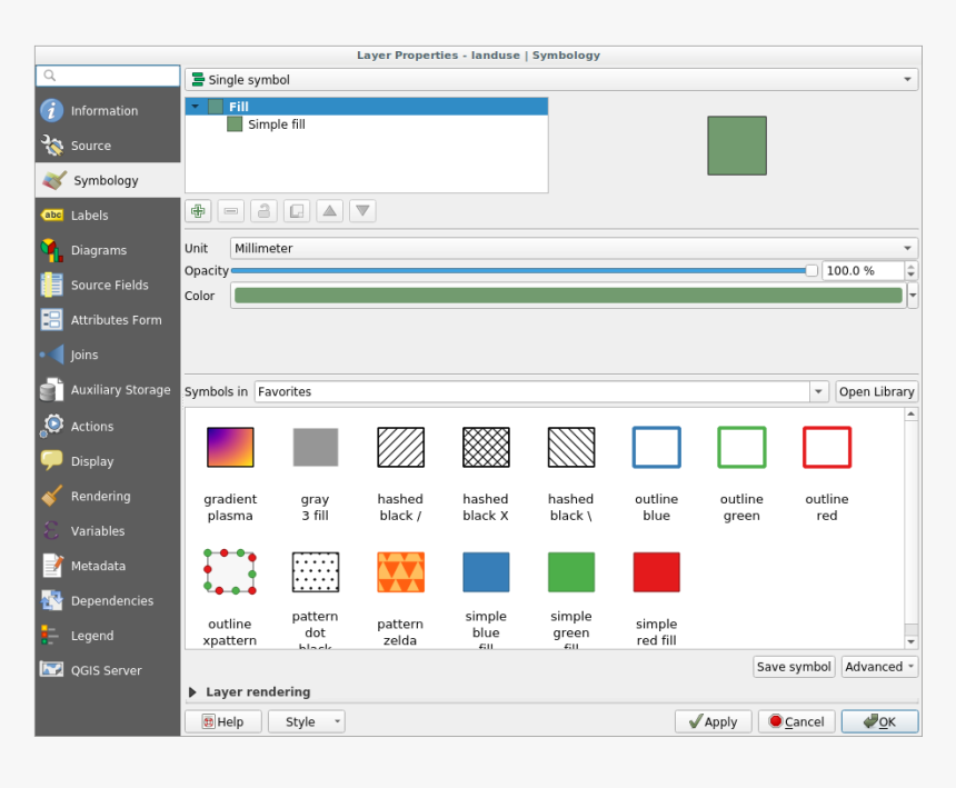 - - / - - / - - / Images/layer Properties Style - Qgis シンボル の 大き さ, HD Png Download, Free Download