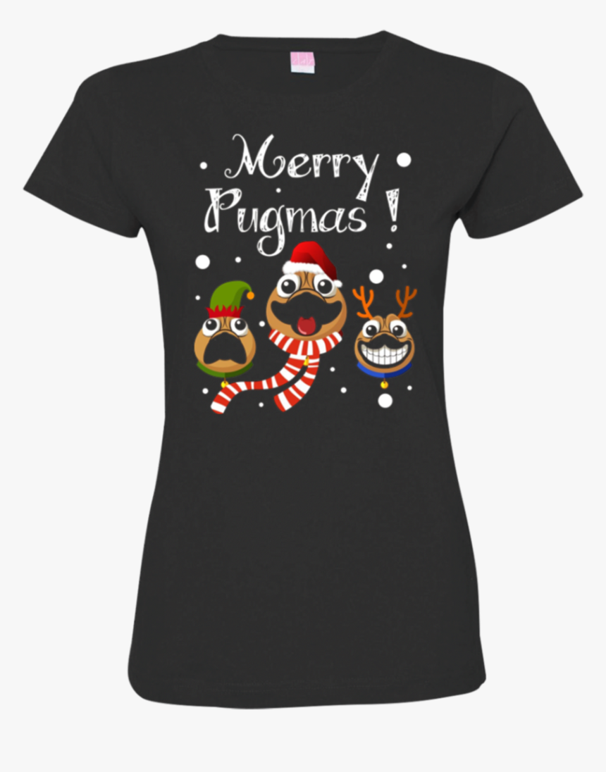 Awesome Merry Pugmas Cute Pug Santa Reindeer Christmas - Nurse Shirts, HD Png Download, Free Download