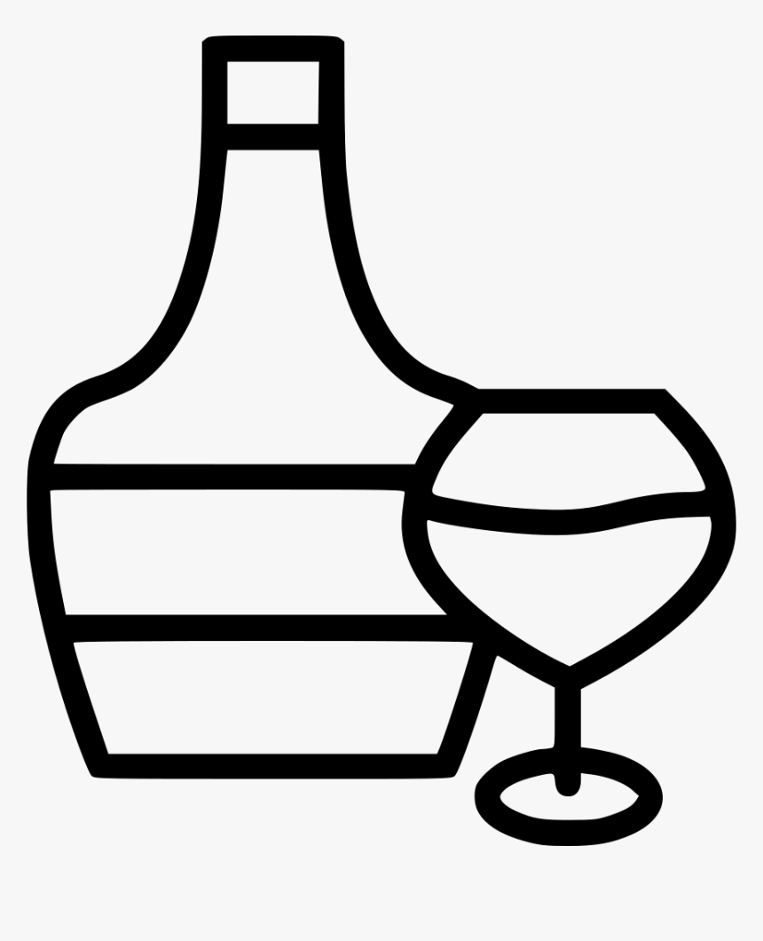 Brandy Bottle And Glass, HD Png Download, Free Download