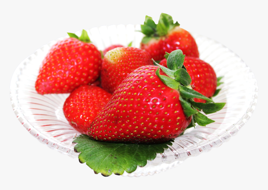 Strawberry In Plate Png, Transparent Png, Free Download