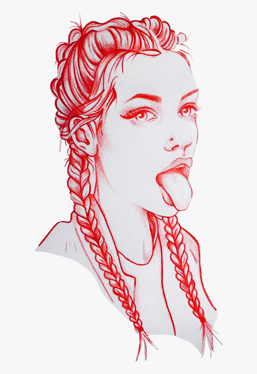 Transparent Girl With Braids Clipart Drawings Of Bad Girls