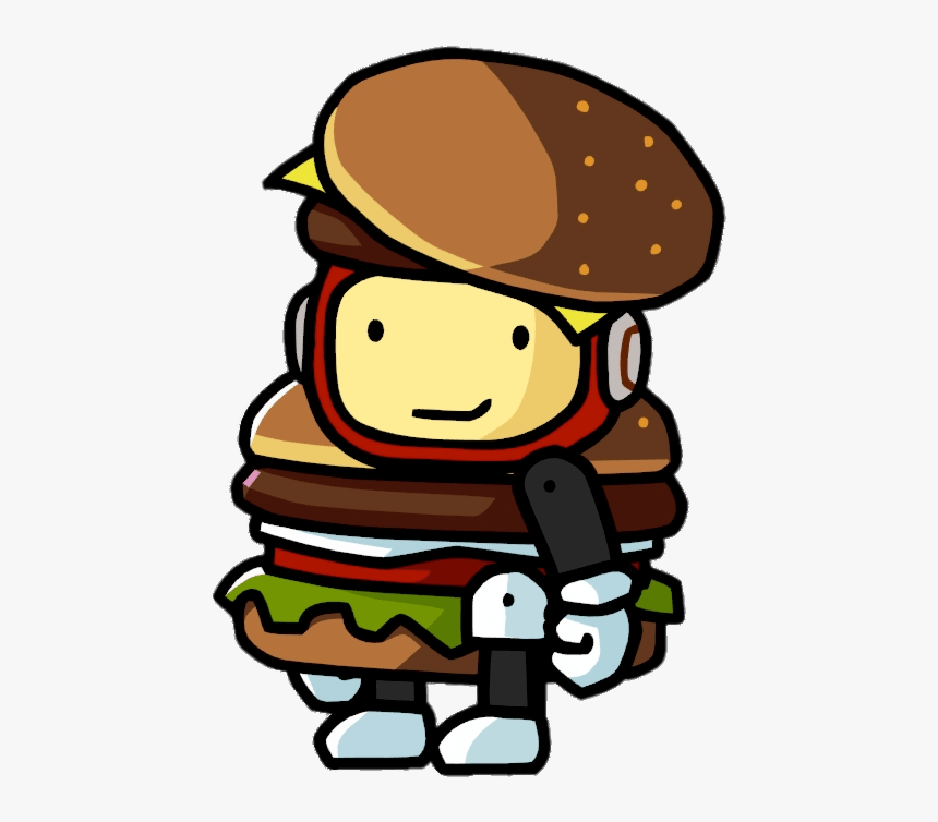 Scribblenauts Hamburger Costume - Guy In A Hamburger Costume Png, Transparent Png, Free Download